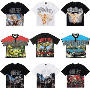 T-Shirt da Uomo di Alta Qualità in Cotone 100% con Stampa Grafica 'Mixed Emotions', Stile Streetwear Vintage e Vestibilità Comoda - Product Image 1