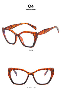 Gafas de ordenador con bloqueo de luz azul para mujer, nueva marca, Marco óptico de ojo de gato, monturas de gafas de leopardo grande para mujer 2024 - Product Image 4