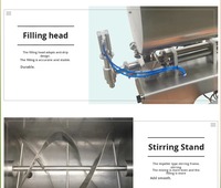Machine de remplissage de sauce en acier inoxydable de qualité alimentaire, volume de remplissage réglable, avec fonction de mélange