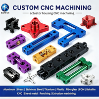 Boîtier d'actionneur à montage sur bride en aluminium usiné CNC sur mesure, boîtier d'unité de commande à haute tolérance pour lignes de production automatisées