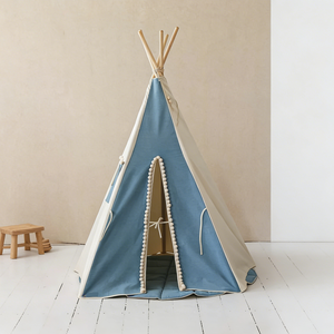 Nouvelle tente <span class=keywords><strong>tipi</strong></span> indienne à 5 poteaux en toile de coton pour intérieur, <span class=keywords><strong>tapis</strong></span> de <span class=keywords><strong>sol</strong></span> rembourré antidérapant, tente de jeu sportive géante pour bébés et enfants - Product Image 6
