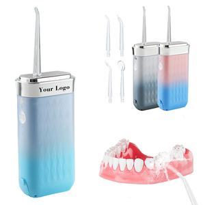 Hydropulseur dentaire portable rechargeable par USB, étanche, pour usage domestique et extérieur, avec embout applicateur - Product Image 1