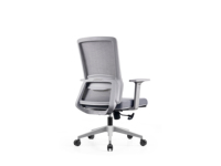 Chaise de bureau ergonomique en maille respirante avec support lombaire et appui-tête pour réunions et formations des employés