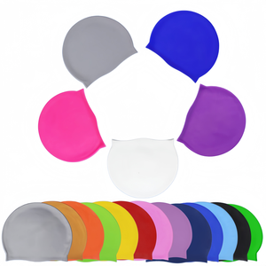 JW-YY102 Vente en gros fabricant <span class=keywords><strong>Bonnet</strong></span> <span class=keywords><strong>de</strong></span> <span class=keywords><strong>bain</strong></span> en silicone imperméable couleur unie 55g pour adulte, <span class=keywords><strong>bonnet</strong></span> <span class=keywords><strong>de</strong></span> plongée 50g - Product Image 1