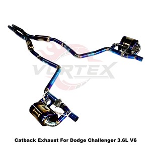 Vortex Performance Titanium Exhaust System Fits Dodge Challenger 3.6L V6 2015-2022 Electronic Valve Catback Tuning Muffler - Product Image 3