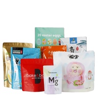 Emballages personnalisés imprimés pour sachets et sacs à fond plat prêts à la vente au détail