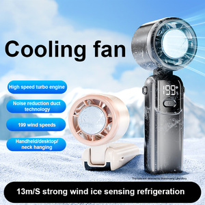 Ventilatore Portatile a Semiconduttore Economico, 8-12 Ore di Autonomia, Mini Raffreddatore d'Aria Elettrico Pieghevole ad Alta Velocità, Accessorio Quotidiano - Product Image 1