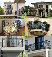 Conception de garde-corps en fer forgé facile à installer pour balcon, utilisation en extérieur pour les applications d'appartements