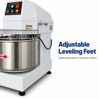 Spiraaldeegmixer, commerciële deegkneedmachine, dubbele snelheid, roestvrijstalen kom, bakkerijapparatuur