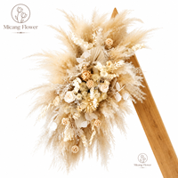 Groothandel Realistische Verse Bruidssalon Achtergrond Hoekboog Bloemige Boho Pampas Bloemarrangement Gedroogde Bloemen Decoratie