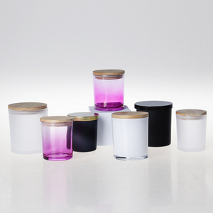 3oz 4oz 6oz 8oz 10oz 12oz 14oz 15oz 16oz bocaux à bougie en <span class=keywords><strong>verre</strong></span> à fond droit avec couvercle en bois - Product Image 6