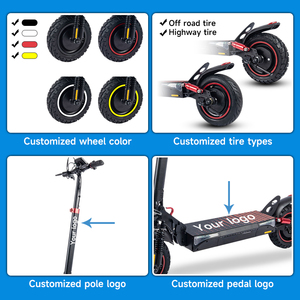 Scooter Eléctrico de 600 Vatios con Motor Dual, Plegable e Inteligente, desde Almacén en China - Product Image 2