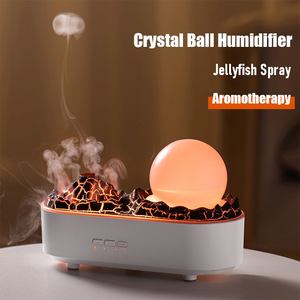Aromatherapy Devices B2b Marketplace Three Color <b>Crystal</b> <b>Ball</b> Volcano Lava Humidifier - Product Image 1