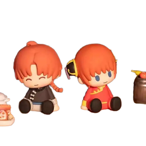 ตุ๊กตา10ชิ้น/เซ็ต Bandai รุ่นกล่องคนตาบอดของแท้ <span class=keywords><strong>Gintoki</strong></span> shinpachi Kagura Hijikata EX cashapon ท่านั่งตุ๊กตา Q-Version - Product Image 1