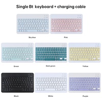 Keyboard Nirkabel BT Portabel Laris 2024 untuk Tablet PC 10 Inci + Set Mouse Nirkabel 2.4G Keyboard Isi Ulang