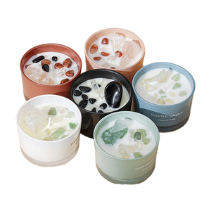 Bougie parfumée en pierre de guérison en cristal arabe souvenir d'aromathérapie haut de gamme de niche faite à la main - Product Image 2