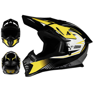 Casco integral para motocross todoterreno con diseño gráfico elegante, transpirable y ventilado para carreras al aire libre. - Product Image 1