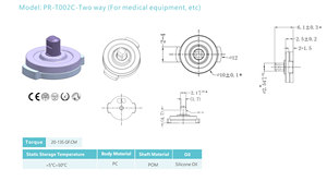 Peir 0.2Ncm - 1.35Ncm Snap en mini amortiguador de engranajes para equipos médicos - Product Image 4