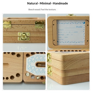 Yaya - Caja de Almacenamiento de Dientes de Leche para Niños y Niñas, Marco de Fotos de Madera Personalizado, Recuerdo para el Cabello, Venta Caliente Transfronteriza - Product Image 4