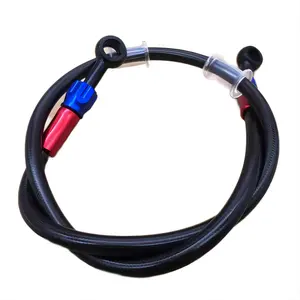Universal AN3 Hydraulic Brake Pipe Nylon Motorcycle Electric Vehicle Brake Steel Wire Weathering Oil Steel For Modification