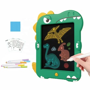 Mainan Tablet tulis dinosaurus elektrik anak-anak D4239 terbaru 2025 Set papan gambar belajar menggambar untuk hadiah balita - Product Image 3