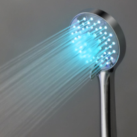 LED تلقائيا 7 اللون ضوء تغيير ABS سبا دش يدوي رئيس عالية الضغط توفير المياه دش يدوي رئيس
