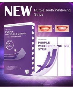Bandes blanchissantes pour les dents Whittihealth personnalisées, menthe violette, avec PAP pour dents sensibles, vente en gros, directement de l'usine - Product Image 2