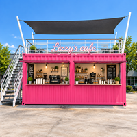 Conteneur d'expédition en acier préfabriqué personnalisé 20 pieds 40 pieds, restaurants modulaires, cafés