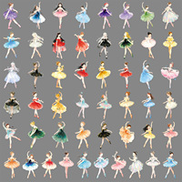50 Autocollants Transparents Fille Ballerine Style Cartoon Chic Artistique Parfaits pour Filles Vente en Gros Transfrontalière Excellents pour Téléphones et Électronique Grand Public