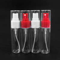Flacons pulvérisateurs cosmétiques en plastique PET 30ml/60ml/80ml/100ml avec pompe, impression de logo personnalisée, sérigraphie, estampage à chaud doré