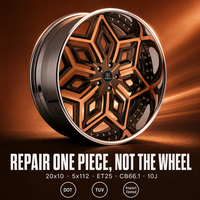 Jantes forgées 3 pièces en bronze 5 branches étoilées 20x10 5x112 6061 T6 sur mesure à déport profond pour Honda, livraison directe usine OEM, vente chaude