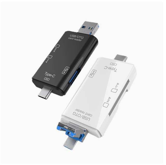 USB 3.0 Card Reader, Type-C, Multi-functional OTG 2.0 for Android Phones and Computers, SD/TF/USB Flash Drives.