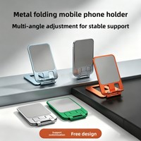 BONCARTECK TS11 Support de téléphone portable pliable ultra-fin en alliage d'aluminium, stabilisation d'image, streaming en direct sur ordinateur de bureau