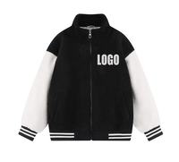 Vestes de baseball pour hommes XJYD personnalisées en polaire sherpa, style hip-hop, fourrées, imperméables, coupe-vent et respirantes pour l'hiver