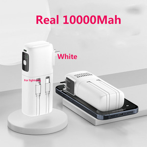 Banco de energía de enchufe de CA plegable de carga rápida 3 en 1, 22,5 W, 10000mAh, pantalla Digital LED, adaptador de pared de viaje, Powerbank, Cables integrados - Product Image 3