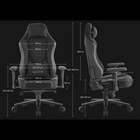 Chaise de jeu en tissu pour la maison, chaise de gamer avec accoudoirs 4D réglables, chaise PC confortable, chaise de jeu moderne