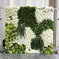 Mur de fleurs tropicales populaires enroulable 3D 5D en soie plastique, verdure artificielle 8x8 pour décoration de mariage