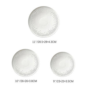 Platos de Cerámica Novedosos, Platos Huecos para Restaurante, Club, Hotel, Vajilla Redonda para Ensaladas, Postres, Pasteles, Bandejas para Servir Comida - Product Image 2