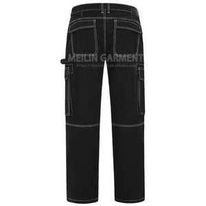 Custom Logo OEM ODM Loose Practical Cargo <b>Jeans</b> <b>Men</b> Multi Pockets Contrast Stitch Flare <b>Jeans</b> <b>Men</b> Denim Cargo Pants - Product Image 6