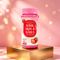Gummies de biotine personnalisées en gros, saveur fraise, faibles en sucre, complément santé pour cheveux et femmes