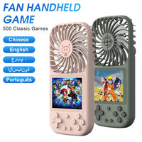 Console de jeu vidéo rétro portable avec ventilateur de refroidissement, 2 en 1, lecteur USB