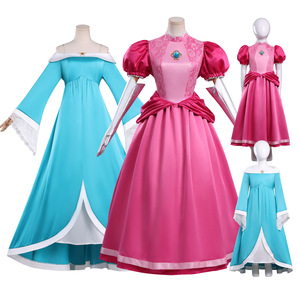HIPPO KIDS Nouvelle robe <span class=keywords><strong>de</strong></span> princesse pour enfants, costume <span class=keywords><strong>de</strong></span> performance <span class=keywords><strong>de</strong></span> <span class=keywords><strong>dessin</strong></span> <span class=keywords><strong>animé</strong></span> Peach Rosalina - Product Image 1