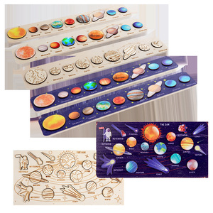 Montessori Wooden Three-Dimensional Puzzle Solar System Model DIY Toy Children's Planet Science for Kids Toddler Boys & Girls - Product Image 2