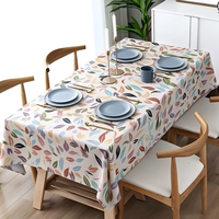 Tissu jacquard à motif de feuilles multicolores pour nappe, textile d'ameublement tissé, housse de table personnalisée OEM ODM