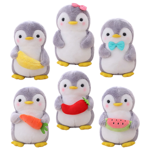 Peluche pingouin mignonne, poupée fruit kawaii, animal en peluche doux pour cadeau d'anniversaire - Product Image 1