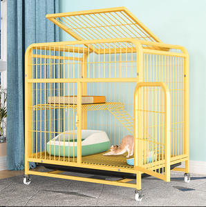 Cage <span class=keywords><strong>à</strong></span> <span class=keywords><strong>chat</strong></span> en fer Villa extra large avec toilette intégrée, abri pour <span class=keywords><strong>chat</strong></span> toutes saisons, Hebei - Product Image 1