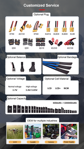 Brouav แบตเตอรี่สถานะกึ่งของแข็งสำหรับโดรนความจุ16-54Ah 1000รอบ6S 8S 12S 14S 18S 24 V 12V จากผู้ผลิตจีน - Product Image 6