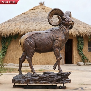 YOUFINE Escultura <span class=keywords><strong>de</strong></span> Llama Grande <span class=keywords><strong>de</strong></span> Bronce, Arte Realista <span class=keywords><strong>de</strong></span> Vida Silvestre para Jardín o <span class=keywords><strong>Parque</strong></span> Público - Product Image 5