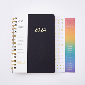 Agenda spirale 365 jours, carnet inspirant en cuir PU, couverture rigide, journal professionnel imprimé pour l'université et l'école - Product Image 5