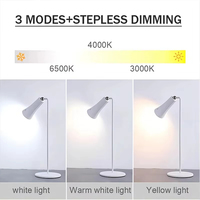 Lampe de bureau LED sans fil rechargeable 4-en-1 Base magnétique Clip flexible Montage mural Veilleuse portable pour bureau Chambre à coucher Lecture
